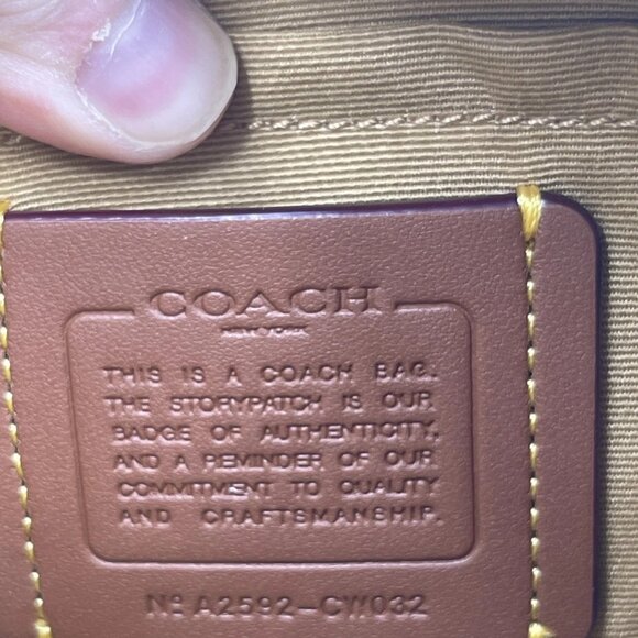 Coach Women’s City Mini Tote Bag – Silver/Hay – Signature Canvas – Style CW032 - Picture 5 of 15